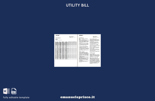 stile verificato Modello di bolletta delle utenze USA New Jersey Verizon 2